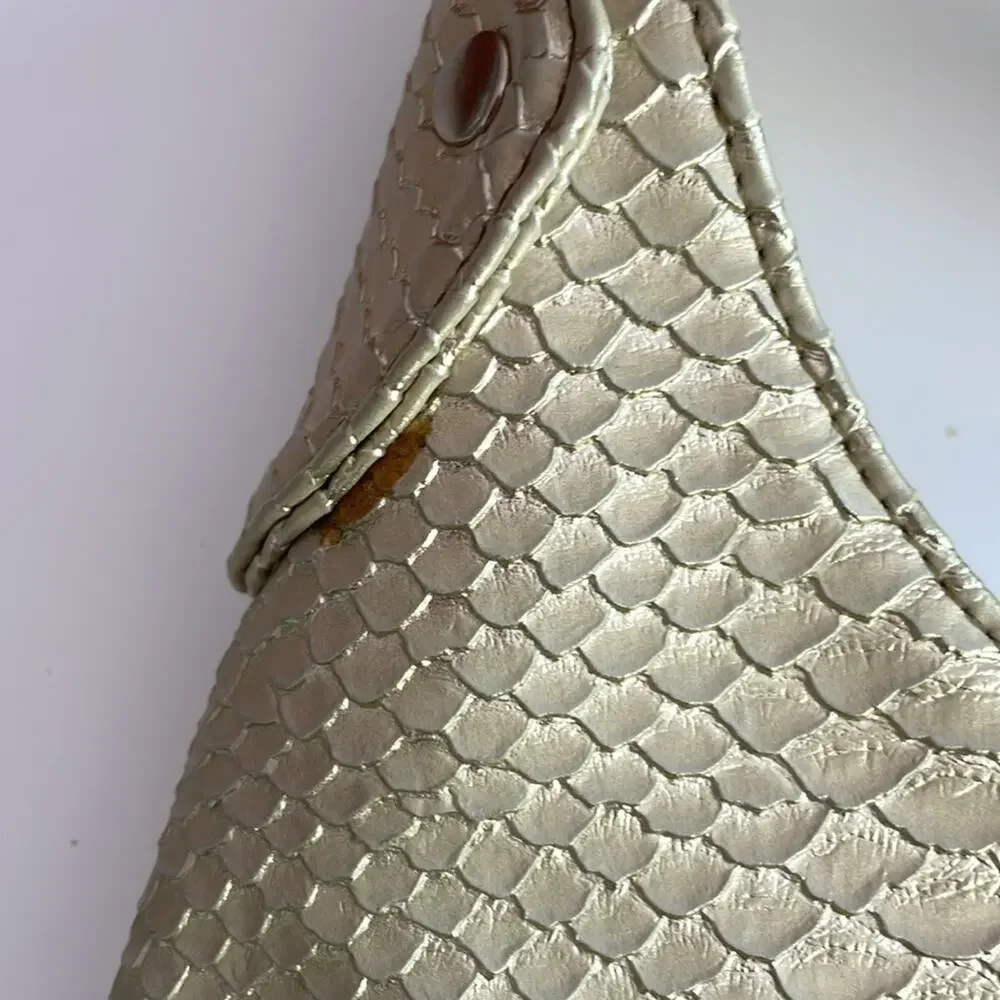 Devi Kroell for Target Hobo Handbag in Gold‎ Faux Snakeskin Metallic Ltd Edtn